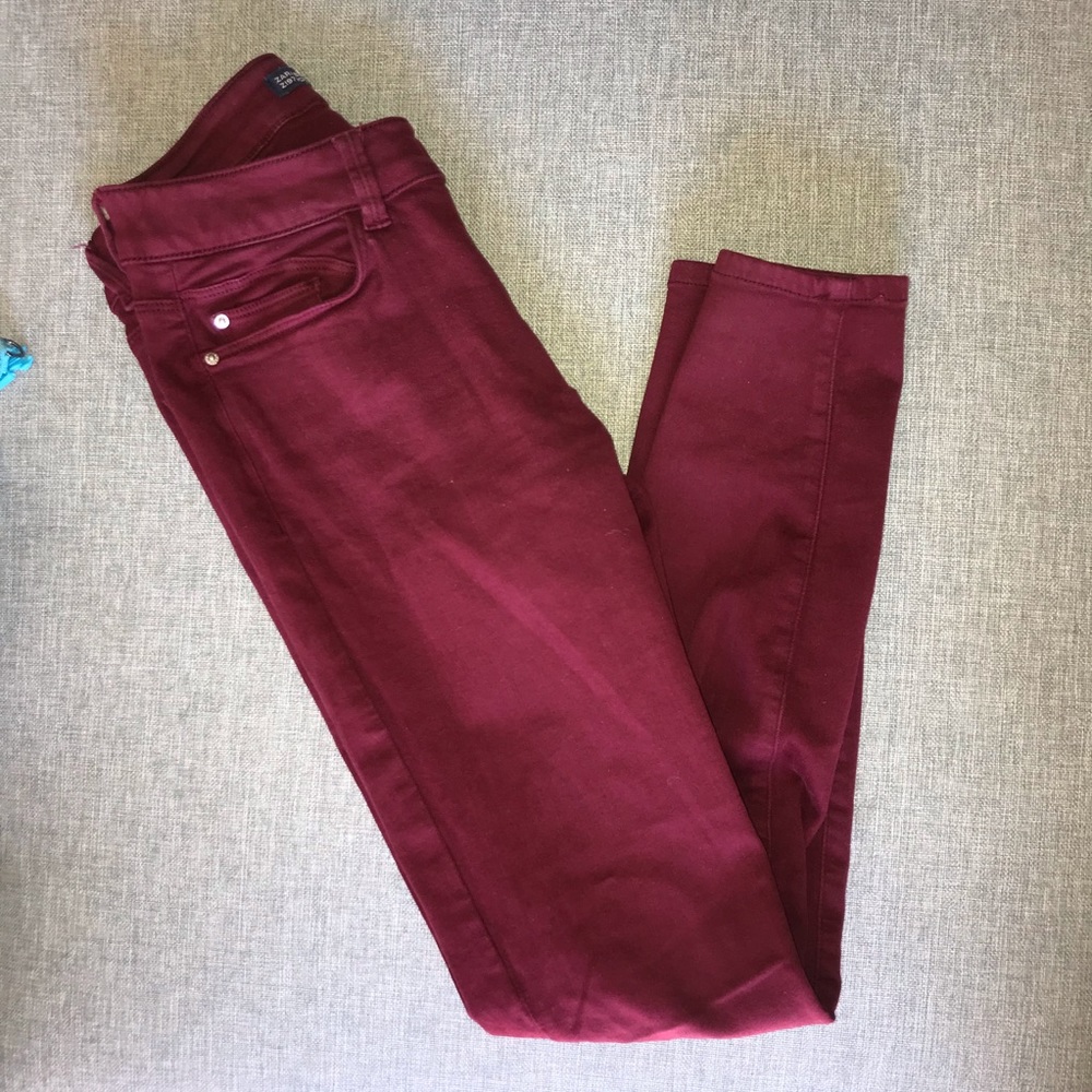 Maroon Zara Skinny Jean
